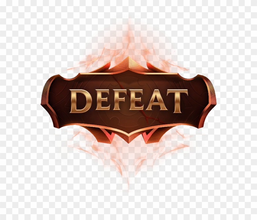 Lol Of League Of Legends Riot Legends Victory Defeat - League Of Legends Defeat Png Clipart