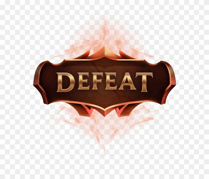 Lol Of League Of Legends Riot Legends Victory Defeat - League Of Legends Defeat Png Clipart #2965935