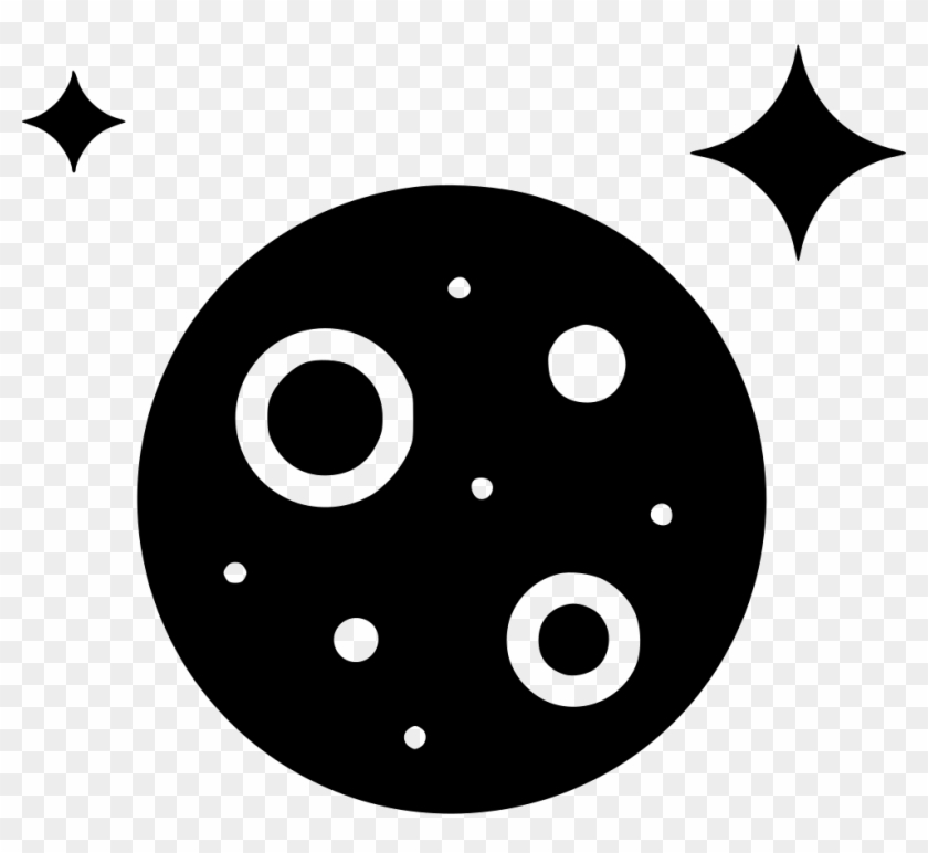 Full Stars Night - Full Moon Icons Png Clipart