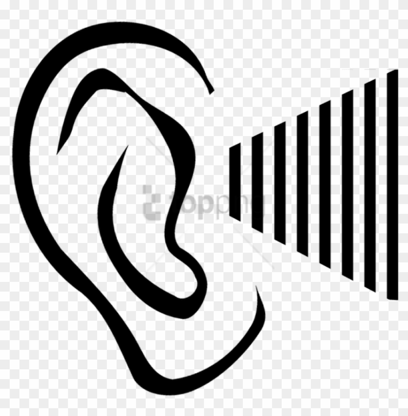 Free Png Audiology Icon - Ear And Sound Waves Png Clipart #2966311