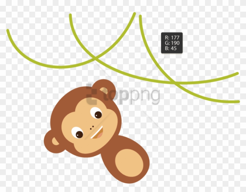 Free Png Download Adobe Illustrator Cartoon Animals - Draw A Monkey Swinging Clipart
