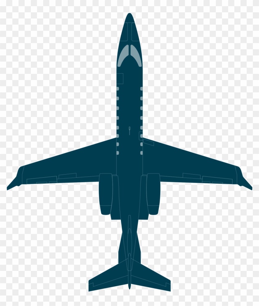 Specs Cad Top - Aircraft Top View Png Clipart #2966484