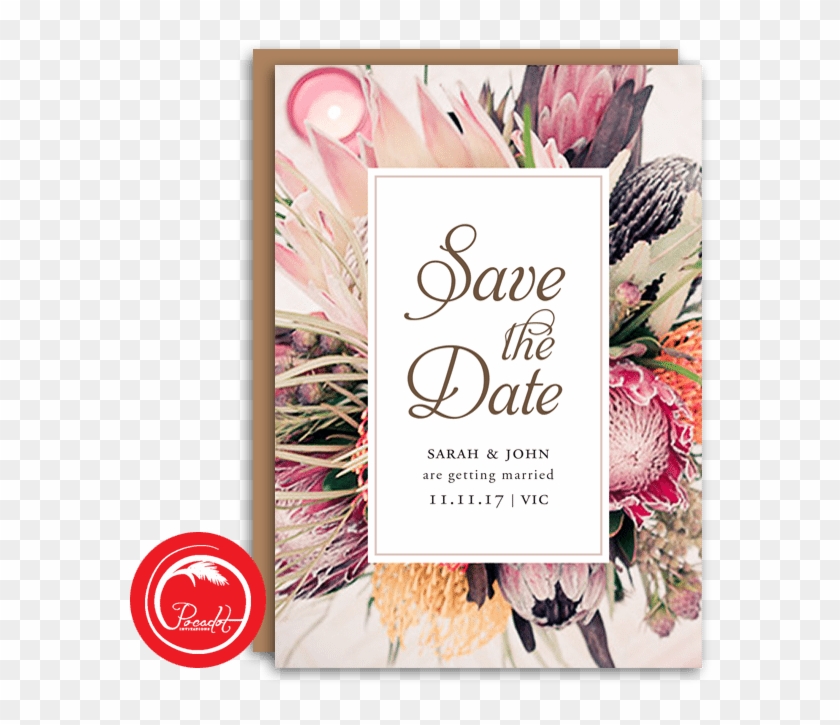 Aussie Native Floral Save The Date - Design Clipart #2966784