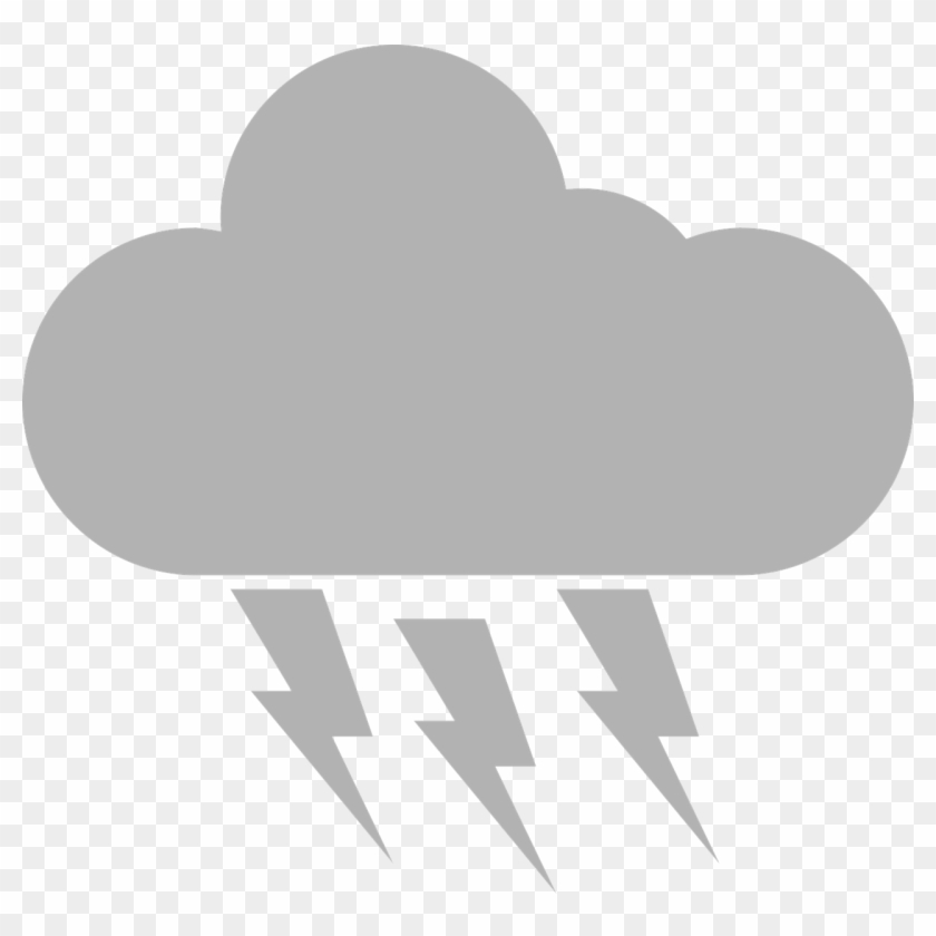 Thunder Thundercloud Thunderstorm Png Image - Nube Con Trueno Png Clipart #2967001