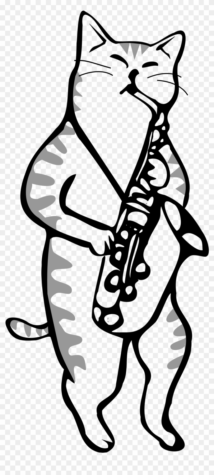 Saxophone Sachs Musical Instruments 1287911 - Saxophone Cat Clipart