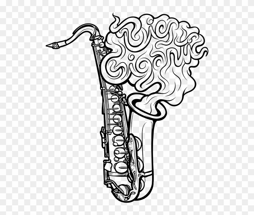 Drawn Saxophone Chibi - Big Gigantic Art Clipart