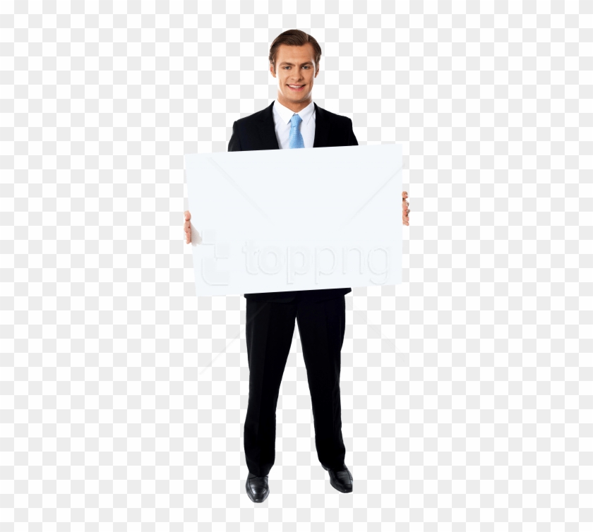 Free Png Download Businessmen Holding Banner Png Images - Holding Banner Png Clipart