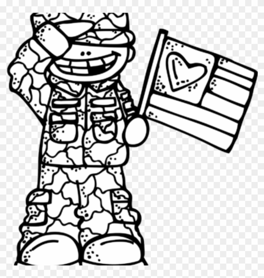 Jpg Black And White Library Clip Art Snowman Hatenylo - Veterans Day Clip Art Black And White - Png Download #2967529