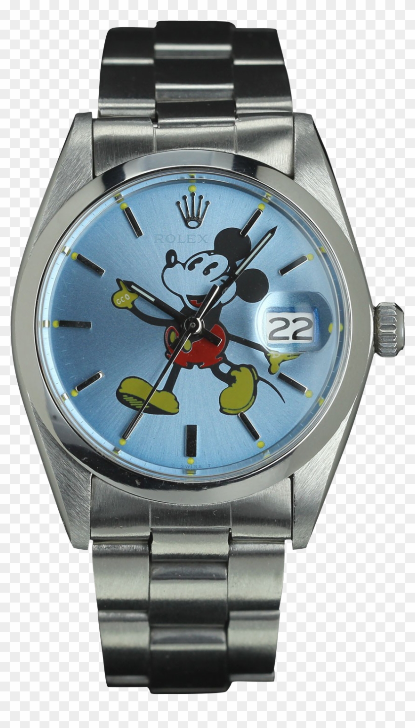 Rolex Oysterdate 6694 Mickey Blue Dial - Analog Watch Clipart #2967833