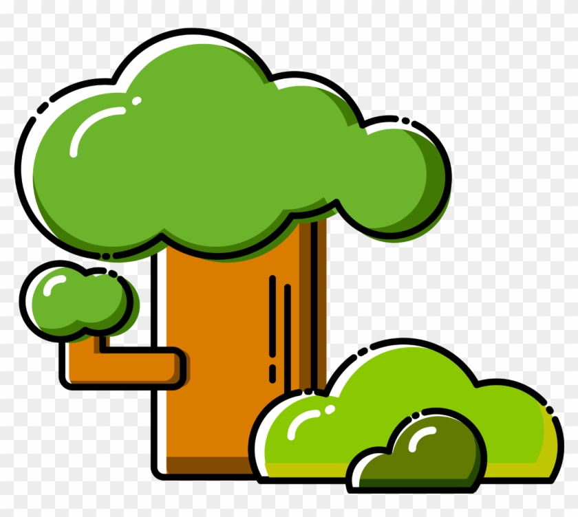 Plant Cartoon Trees Vector Elements Png And Image - Vector Graphics Clipart