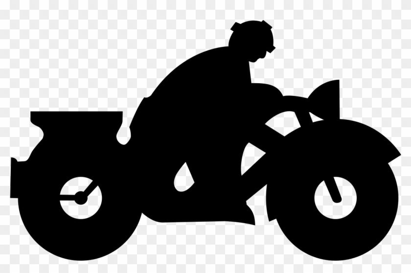 Filesinnbild Kraftrad - Motorcycle Silhouette Clipart - Png Download