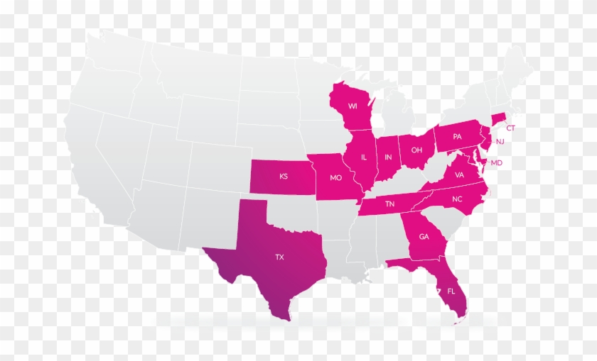Usa-map - James Buchanan Election Map Clipart #2969529
