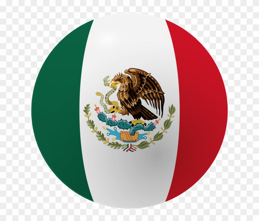 Mexico Round Flag - Mexican Flag Backgrounds For Powerpoint Clipart