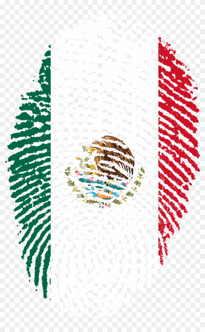 Mexico Flag Fingerprint Country Png Image - Mexico Flag Fingerprint Clipart #2969676