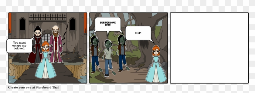 Escape The Zombies - Cartoon Clipart