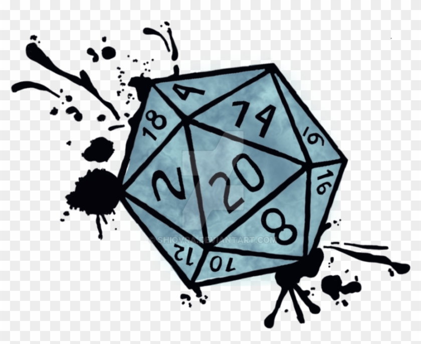 D20 Png Image Graphic Royalty Free Library - Drawing Of D&d Dice Clipart