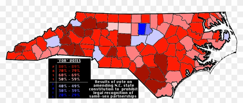 County By County Results Of Vote On North Carolina - Map Of North Carolina Clipart #2970022