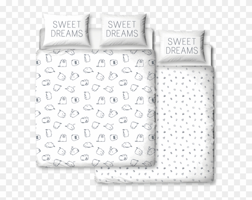Pusheen Sweet Double Rotary Duvet - Bed Sheet Clipart