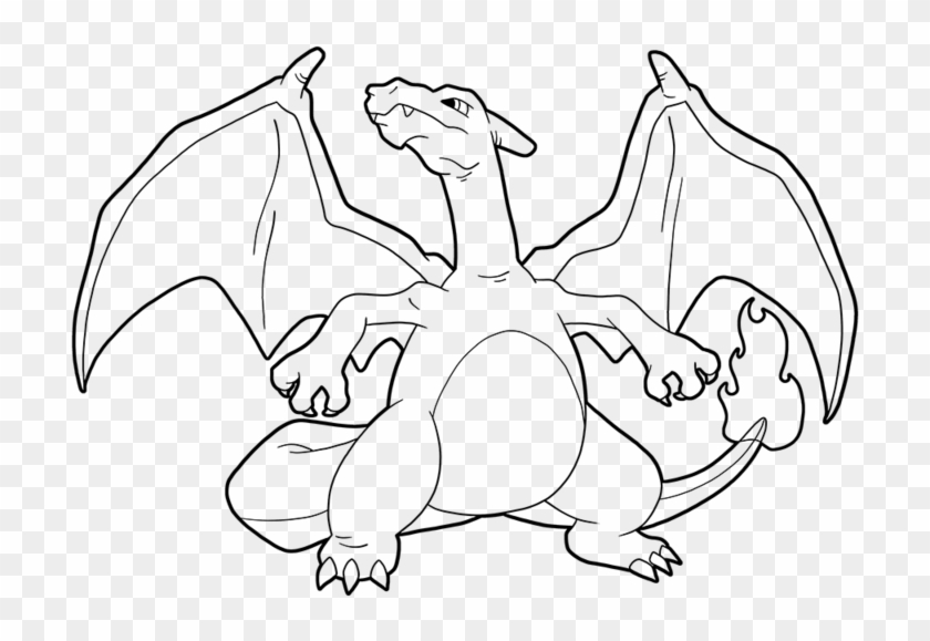 Charizard Drawing Black And White - Charizard Clipart #2970878
