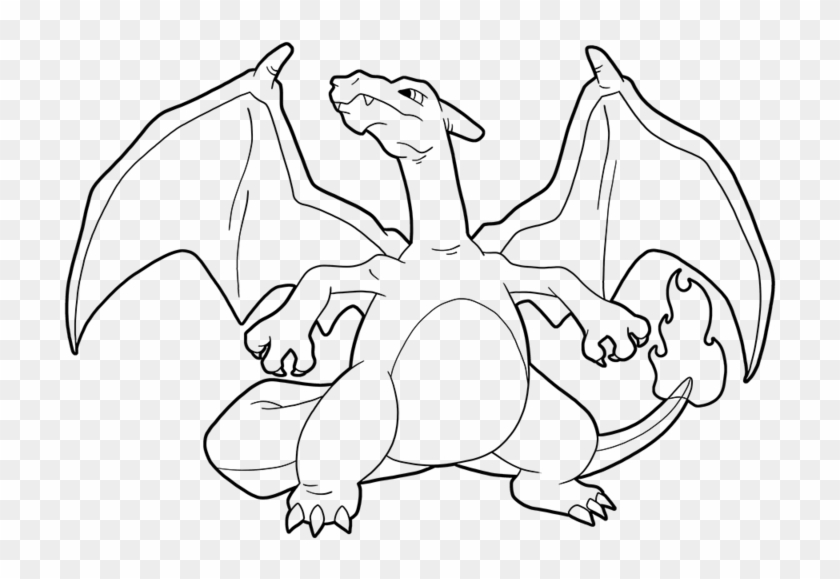 Charizard Drawing Black And White - Charizard Clipart