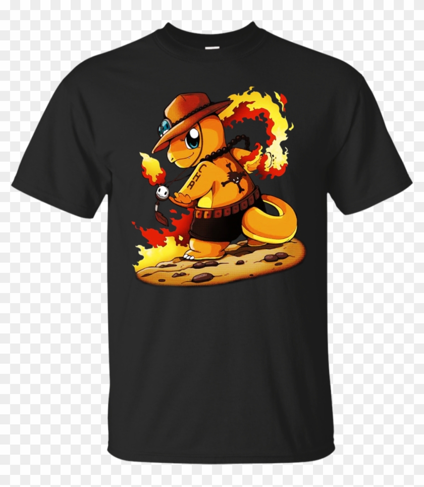 One Piece Pokemon Ace And Charizard Shirt, Hoodie, - Rock Afire Explosion T Shirt Clipart #2970881