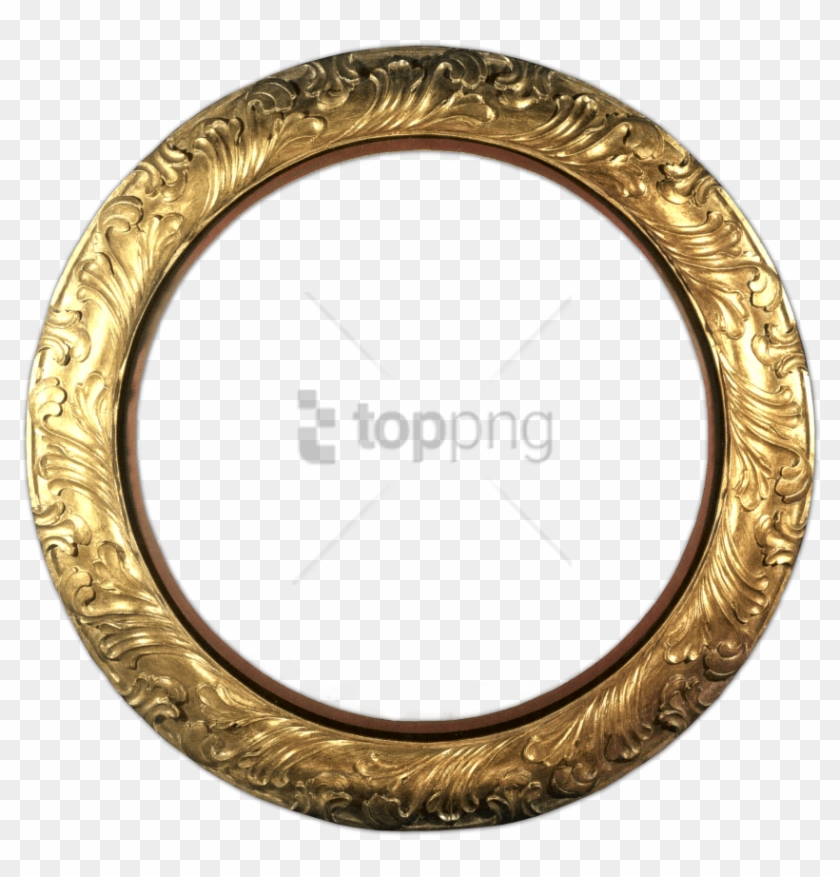 Free Png Gold Circle Frame Png Png Image With Transparent - Round Token Frame Clipart