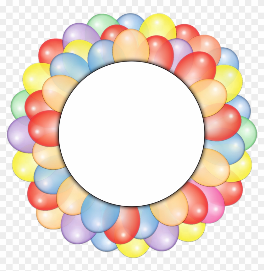 Vacation, Balloons, Circle, Frame, Copy Space - Circle Frame Balloon Clipart