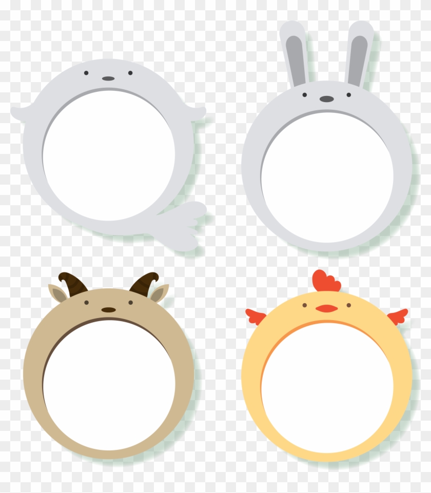 Cute Animal Frame Transprent Png Free Download Ⓒ - Circle Frame Png Cute Clipart #2972079