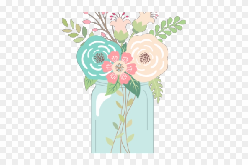 Mason Jar Clipart Transparent Png - Mason Jar With Daisies In It Clipart