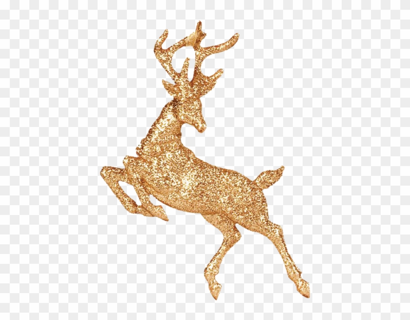 Download High Resolution Png - Christmas Deer Gold Png Clipart #2972572