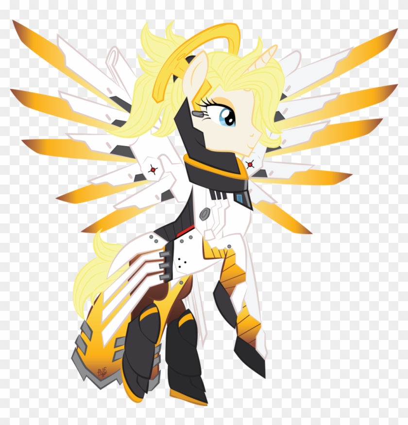 Artist Violetfeatheroficial Crossover - Mercy Overwatch Transparent Clipart #2972617