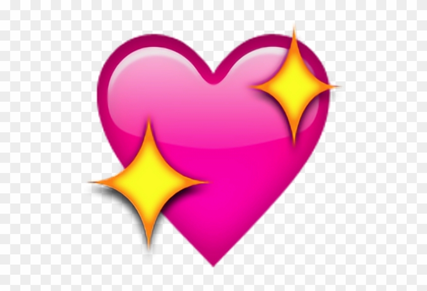 #sticker #enjoy #heart #iphone #heart #sparkles #shimmer - Pink Heart Emoji Small Clipart #2972855