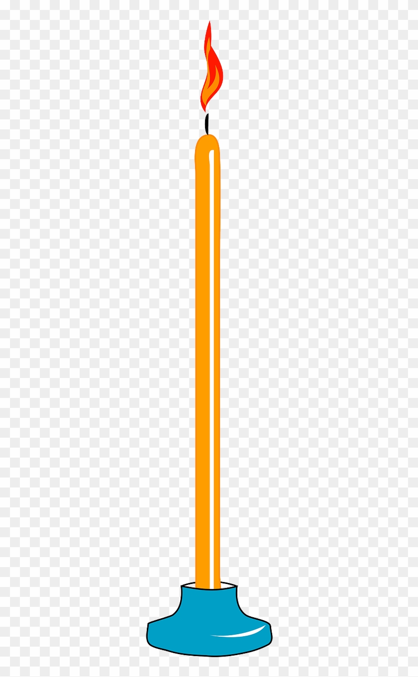 Candle Flame Fire Light Burning Png Image - Thin Candle Png Clipart #2973810