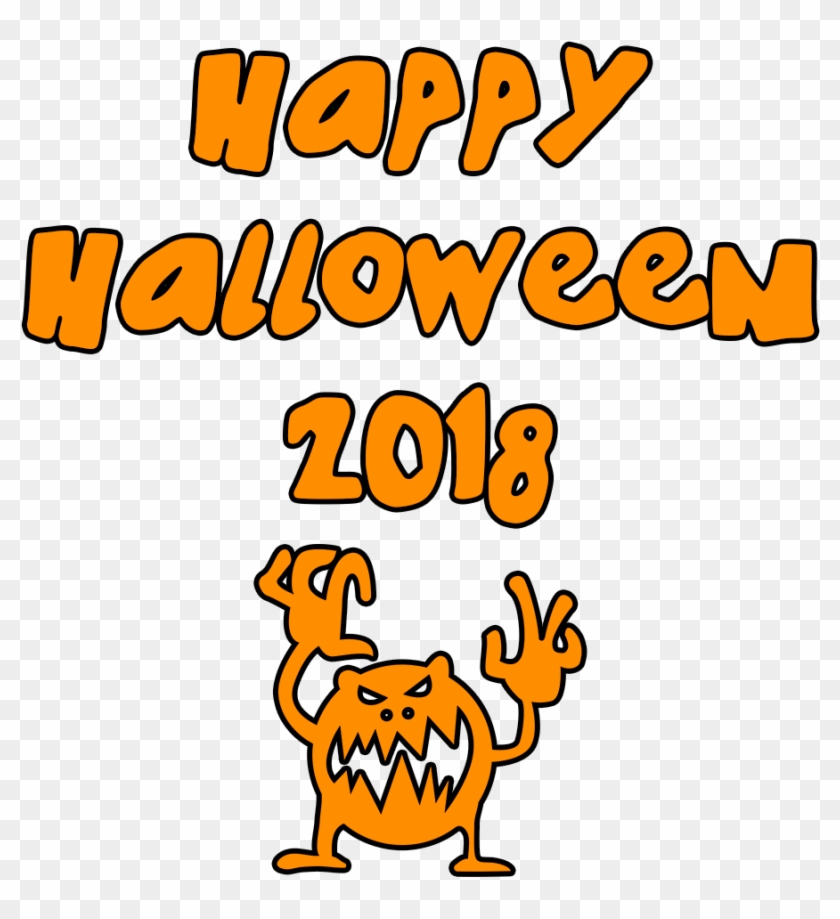 Download Happy Halloween 2018 Scary Monster Transparent Clipart #2974028
