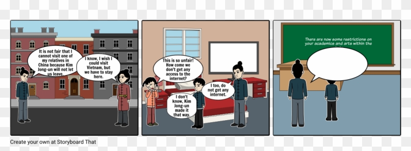 North Korea Censorship Comic Clipart