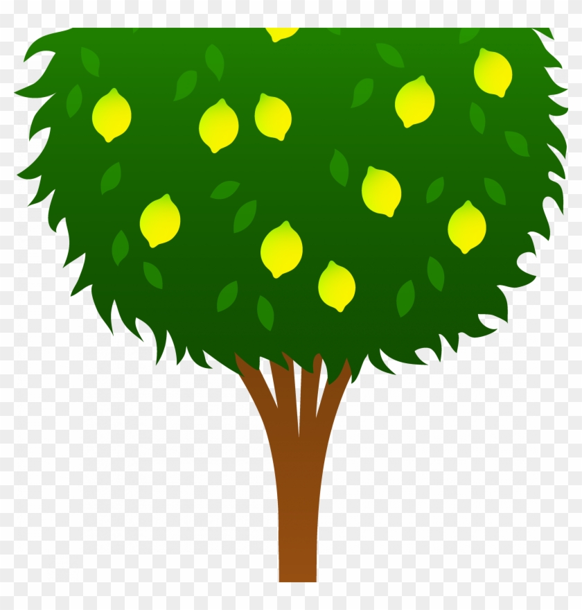 Cute Lemon Tree Free Clip Art - Blackberry Tree Clip Art - Png Download