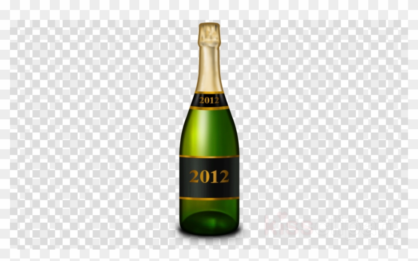 Cartoon Champagne Bottle Png Clipart Champagne Clip - Rocket Silhouette Transparent Background