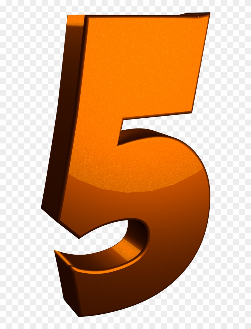  3d 5 Five Number - Number 5 In 3d Png Clipart (#2975366) - PikPng
