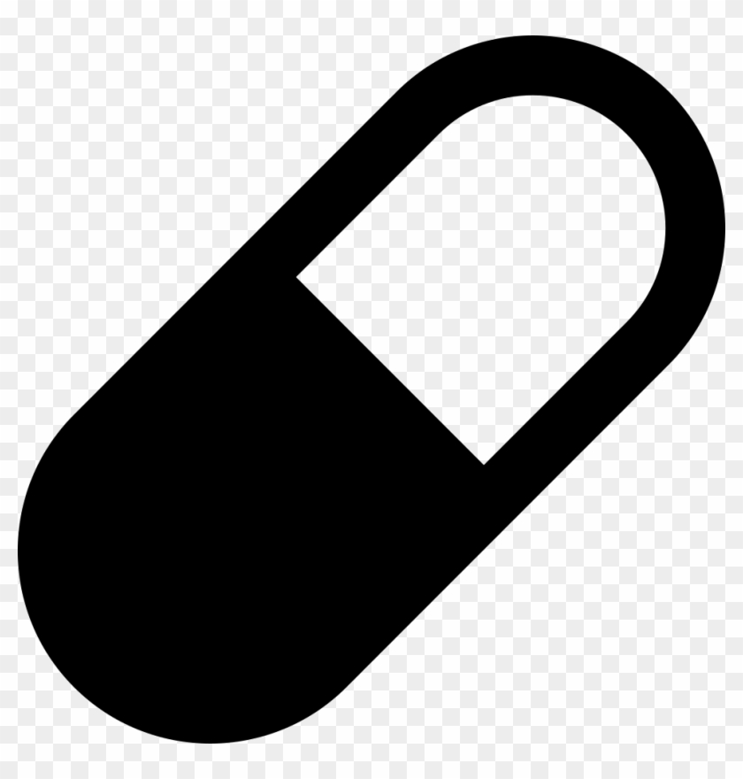 Clipart Black And White Stock Pill Clipart Svg - Medicin Icon - Png Download