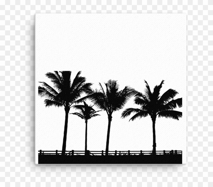 Palm Tree Silhouette Canvas - T-shirt Clipart