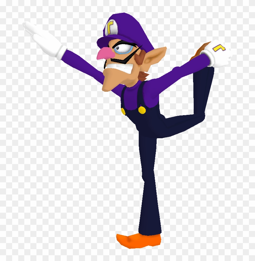 Turns Out Wii Fit Trainer Stole Waluigi's Moves And - Waluigi Wii Fit Trainer Clipart #2977948