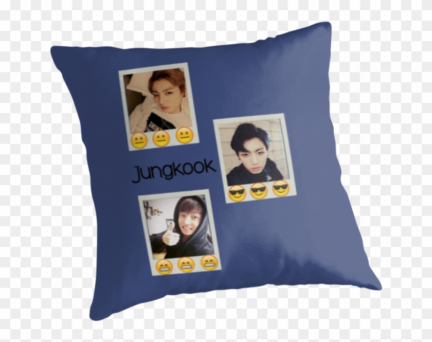 Jungkook Emoji Polaroids - Throw Pillow Clipart #2978434