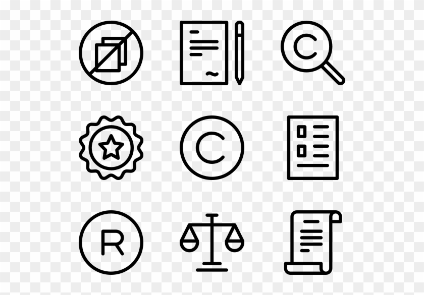 Copyright - Museum Icons Clipart #2978656