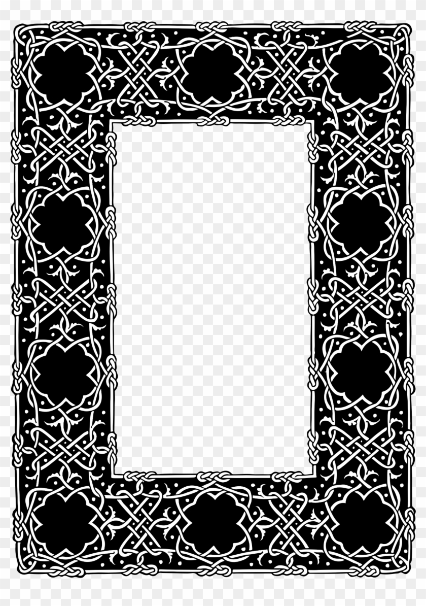 Black Ornate Frame Png Transparent 15 Ornate Black - Celtic Border Transparent Clipart #2978684
