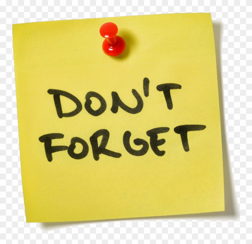Don T Forget Clipart Post It Note - Paper - Png Download #2978827