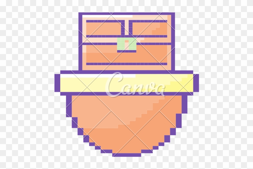 Video Game Chest Png - Pixel Stickers Clipart