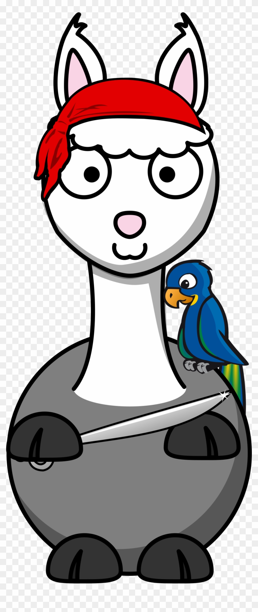 This Free Icons Png Design Of Alpaka Pirate - Llama Cartoon Clipart Png Transparent Png #2979511