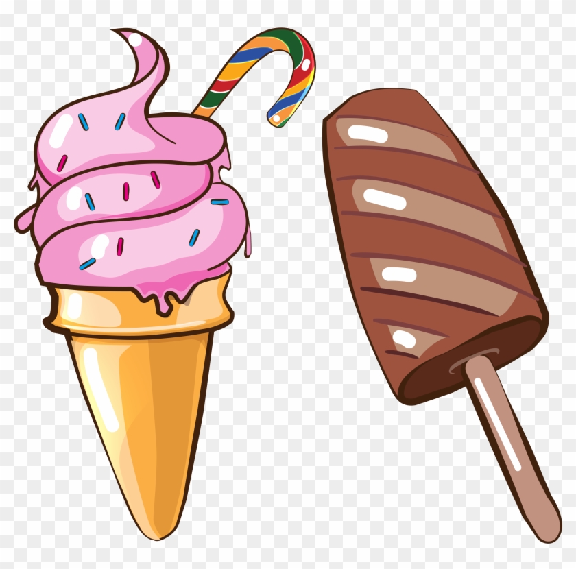 Ice Cream Cone Gourmet Cartoon Png And Vector Image Clipart