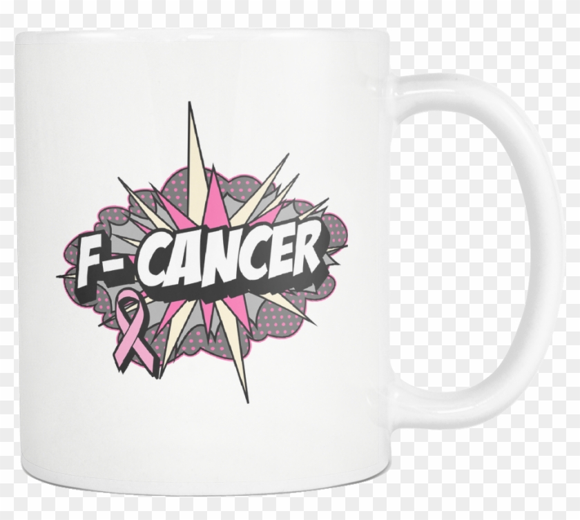 Fcancer Breast Cancer Awareness Pink Ribbon Awesome - Mug Clipart #2980067