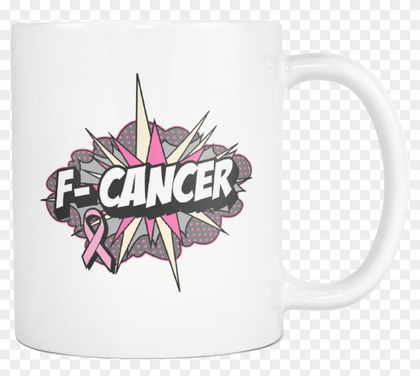 Fcancer Breast Cancer Awareness Pink Ribbon Awesome - Mug Clipart